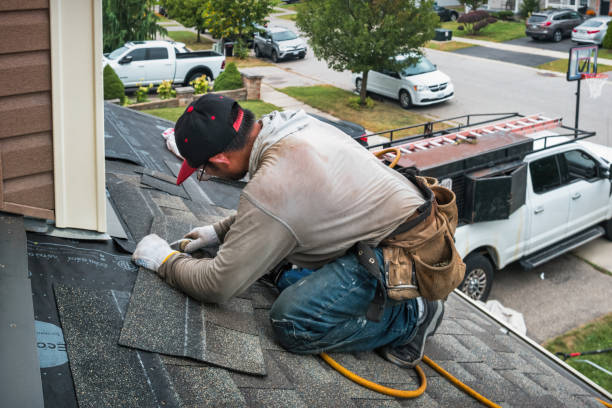 Professional Roof Leak Repair technician working in Lewis, IA